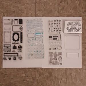 Clear Stamps with Ink Pad and Clear Block